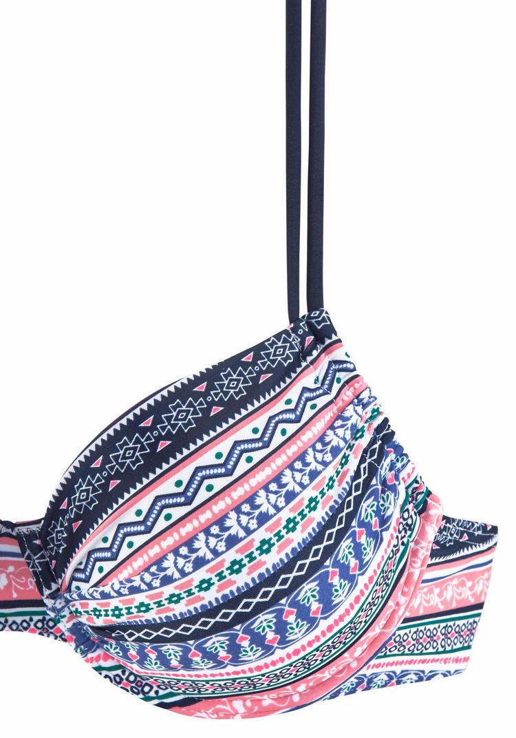 S.OLIVER S.OLIVER B&uuml;gel-Bikini-Top Bikini Oberteil Damen - blau-ros&eacute;-gestreift - 0 | SportScheck