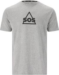 SOS Kvitfjell Printshirt Herren - 1005 Light Grey Melange