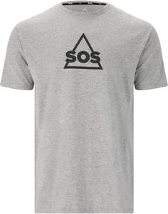 SOS Kvitfjell Printshirt Herren 1005 Light Grey Melange