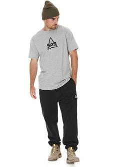 Rückansicht von SOS Kvitfjell Printshirt Herren 1005 Light Grey Melange