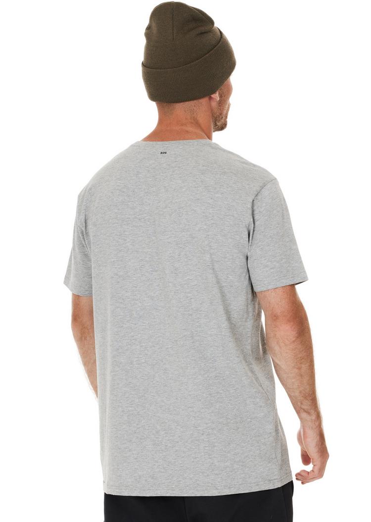 SOS SOS Kvitfjell Printshirt Herren - 1005 Light Grey Melange - 2 | SportScheck