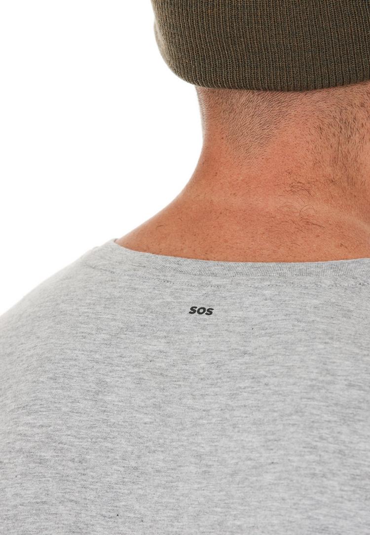 SOS SOS Kvitfjell Printshirt Herren - 1005 Light Grey Melange - 4 | SportScheck