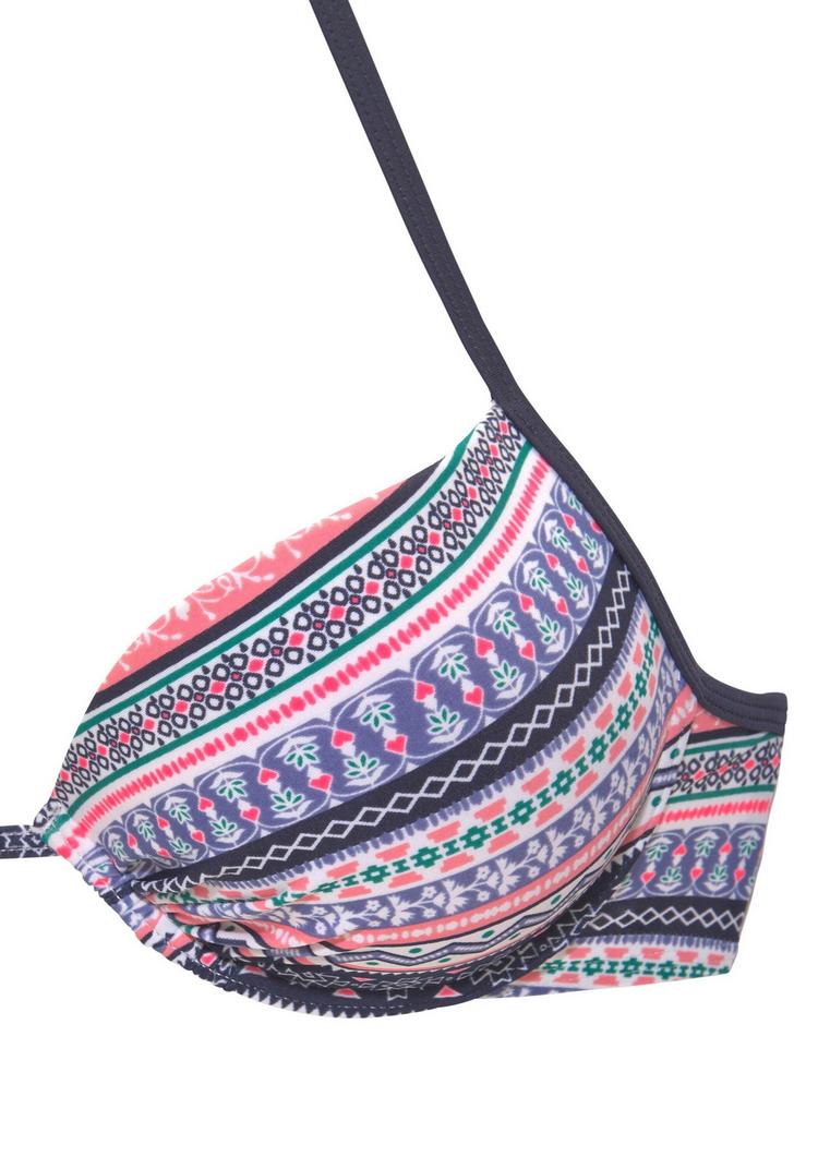 S.OLIVER S.OLIVER Push-Up-Bikini-Top Bikini Oberteil Damen - blau-ros&eacute;-gestreift - 0 | SportScheck