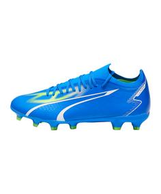 PUMA ULTRA 5 Match+ FG/AG Lights Out Fußballschuhe blauweissgruen