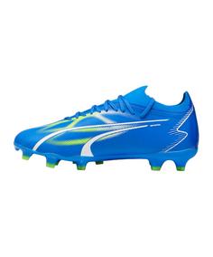Rückansicht von PUMA ULTRA 5 Match+ FG/AG Lights Out Fußballschuhe blauweissgruen