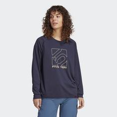 Rückansicht von adidas Five Ten Long Sleeve Trikot T-Shirt Damen Legend Ink