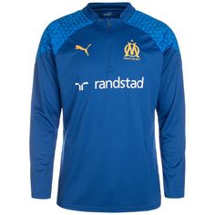 PUMA Olympique Marseille Training 1/4 Zip Top Sweatshirt Herren blau