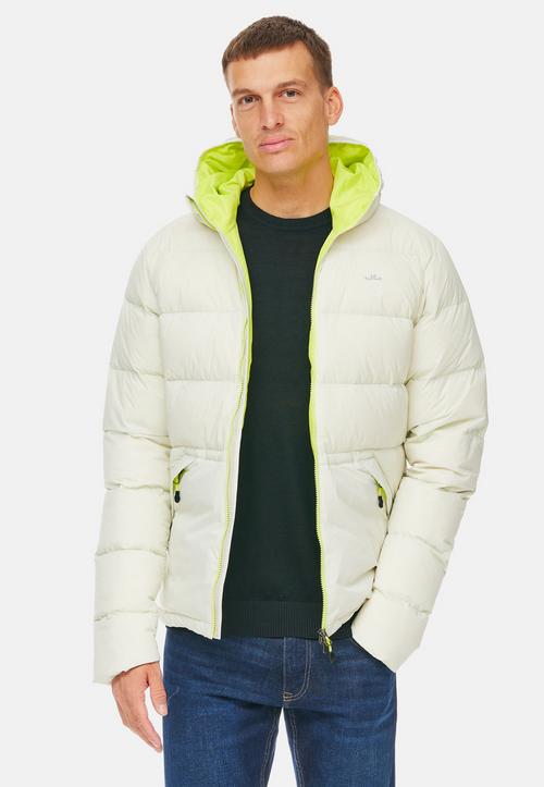 Rückansicht von Jeff Green Leif Daunenjacke Herren Silver Birch/Lime Punch