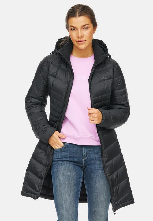 Rückansicht von Jeff Green Lidia Daunenmantel Damen Deep Black