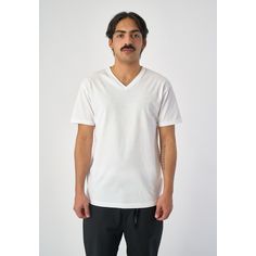 Rückansicht von Cleptomanicx Ligull Regular V T-Shirt Herren White