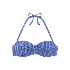 ELBSAND Bügel-Bandeau-Bikini-Top Bikini Oberteil Damen blau
