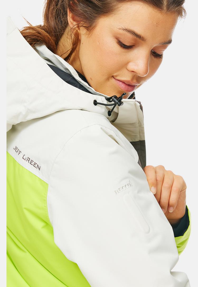 Jeff Green Jeff Green Marita Skijacke Damen - Silver Birch/Dark Gull/Lime Bunch - 8 | SportScheck