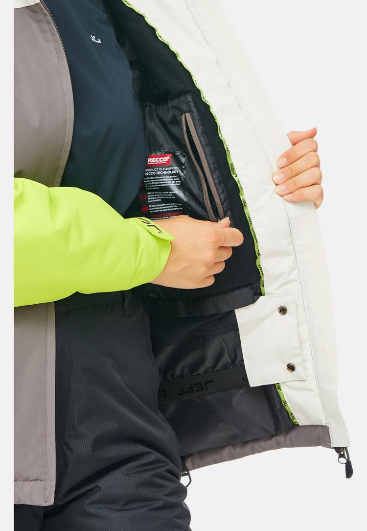 Jeff Green Jeff Green Marita Skijacke Damen - Silver Birch/Dark Gull/Lime Bunch - 13 | SportScheck