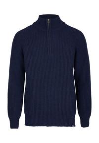 Cleptomanicx Ribber Troyer Strickpullover Herren - Dark Navy