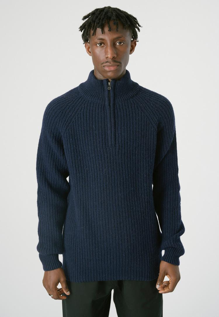 Cleptomanicx Cleptomanicx Ribber Troyer Strickpullover Herren - Dark Navy - 0 | SportScheck