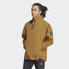 Rückansicht von adidas MYSHELTER RAIN.RDY Regenjacke Jacke Herren Bronze Strata