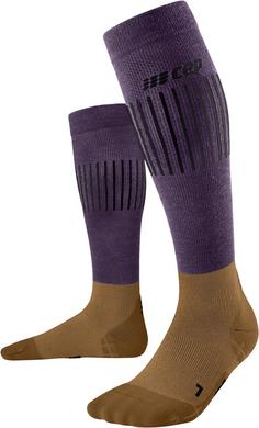 CEP Ultralight Compression Socks Tall Laufsocken Damen purple/brown