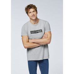 Rückansicht von Chiemsee T-Shirt T-Shirt Herren 17-4402M Neutral Gray Melange