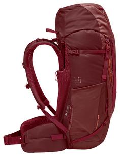 Rückansicht von VAUDE Women's Asymmetric 48+8 Wanderrucksack Damen dark cherry