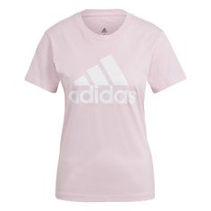 adidas Loungewear Essentials Logo T-Shirt T-Shirt Damen Clear Pink / White