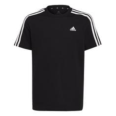 adidas Essentials 3-Streifen Cotton T-Shirt T-Shirt Kinder Black / White