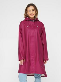 Rückansicht von Ilse Jacobsen RAIN71 Regenmantel Damen sangria