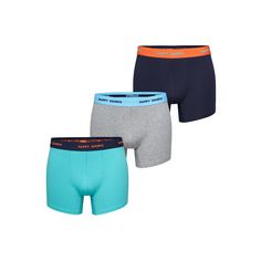 HAPPY SHORTS Retro Pants Motive Boxershorts Herren orange-grey-turquise