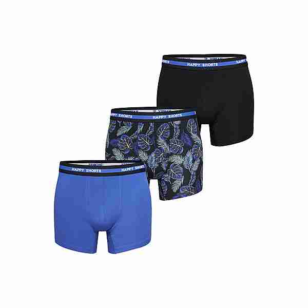 HAPPY SHORTS Retro Pants Motive Boxershorts Herren Hawaii black-blue