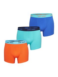 HAPPY SHORTS Retro Pants Motive Boxershorts Herren blue-orange-turquise