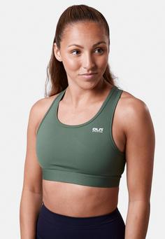 Rückansicht von CLN Athletics Inhale Sport-BH Damen moss green