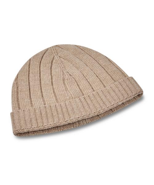 Rückansicht von Falke Mütze Beanie sand (4320)