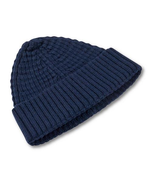 Rückansicht von Falke Mütze Beanie navy mel. (6398)