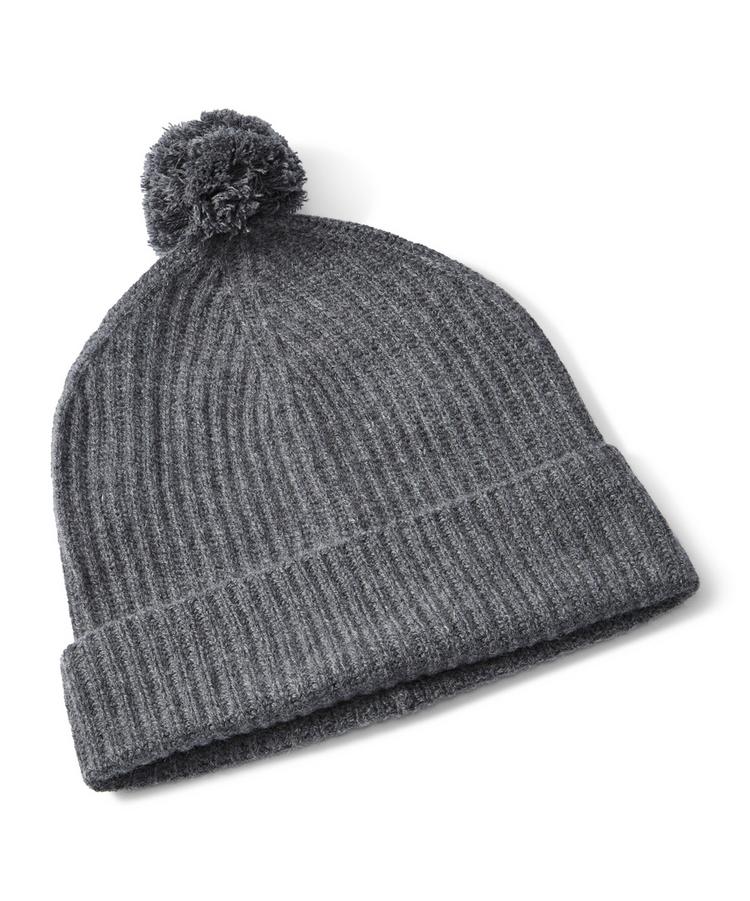 Falke Falke Pure Cashmere Pompom Beanie Beanie - dark grey -heather (3278) - 1 | SportScheck