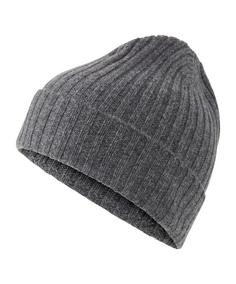 Falke Pure Cashmere Ribbed Beanie Beanie dark grey -heather (3278)