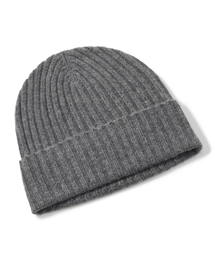 Falke Falke Pure Cashmere Ribbed Beanie Beanie - dark grey -heather (3278) - 1 | SportScheck