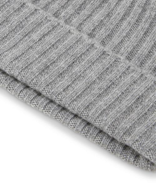 Rückansicht von Falke Mütze Beanie light greymel. (3390)