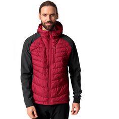 Rückansicht von VAUDE Men's Elope Hybrid Jacket Outdoorjacke Herren dark indian red