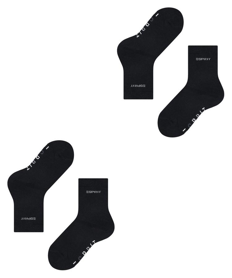 ESPRIT ESPRIT Foot Logo SO  2-Pack Socken Kinder - black (3000) - 2 | SportScheck