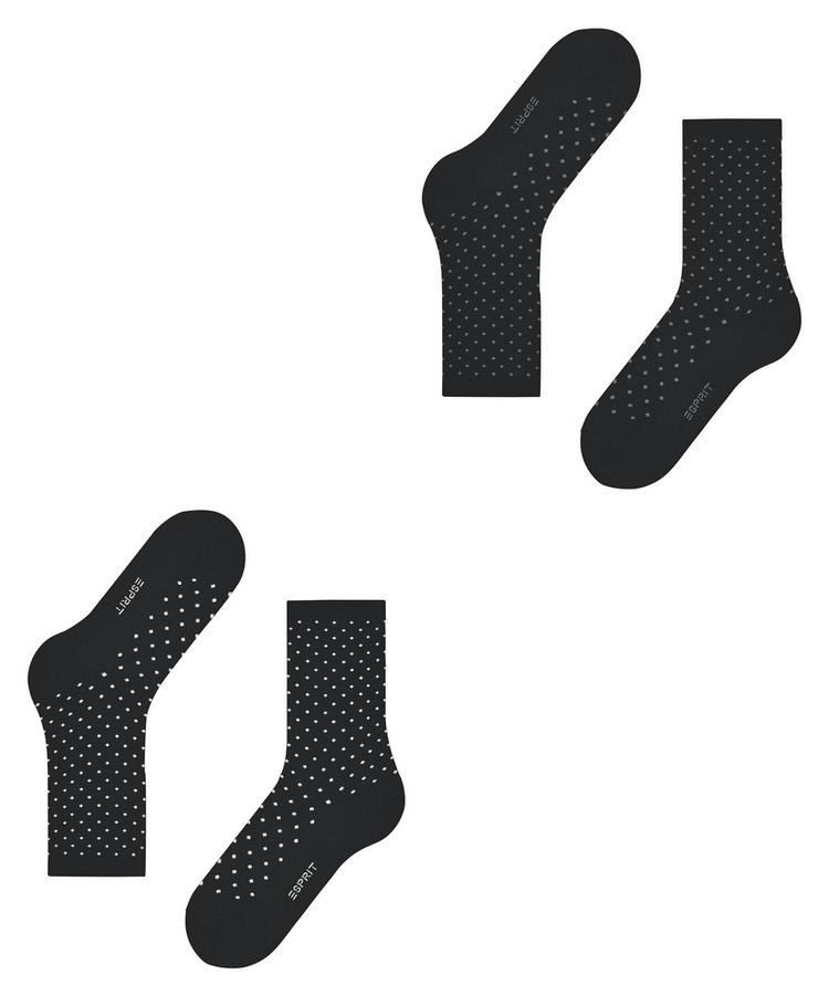 ESPRIT ESPRIT Fine Dot  2-Pack Socken Damen - black (3000) - 2 | SportScheck