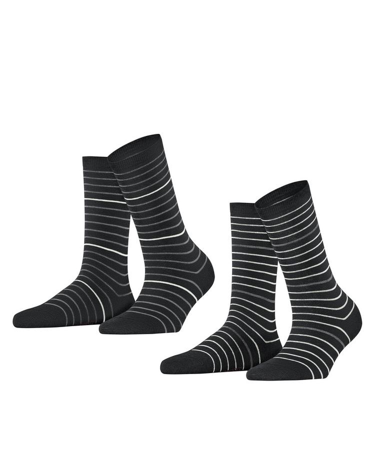 ESPRIT ESPRIT Fine Stripe  2-Pack Socken Damen - black (3000) - 0 | SportScheck