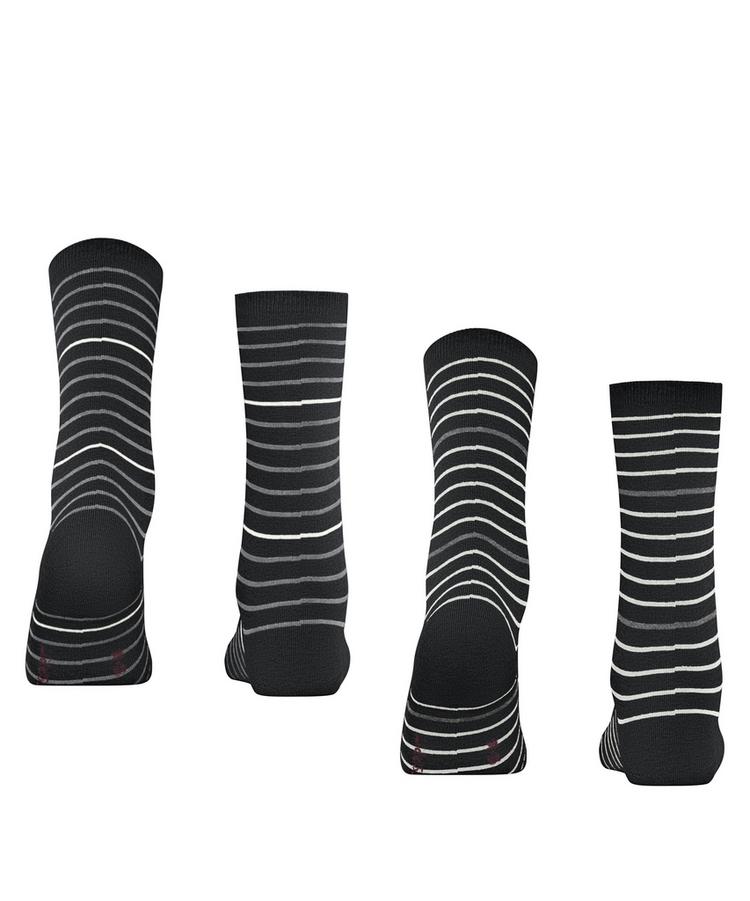 ESPRIT ESPRIT Fine Stripe  2-Pack Socken Damen - black (3000) - 0 | SportScheck
