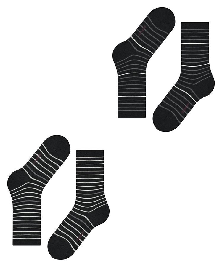 ESPRIT ESPRIT Fine Stripe  2-Pack Socken Damen - black (3000) - 2 | SportScheck