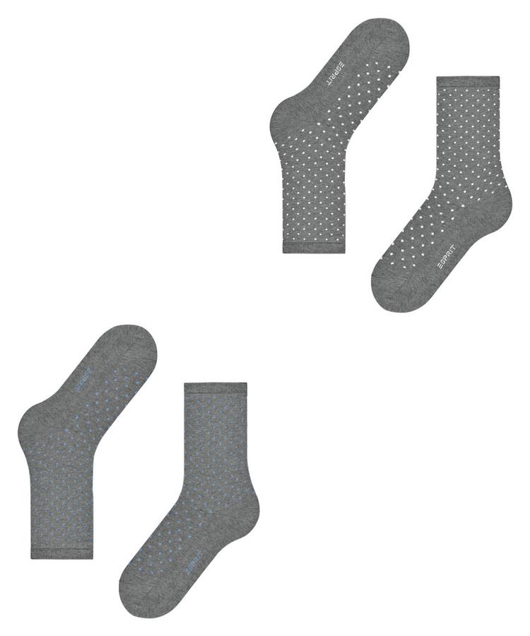 ESPRIT ESPRIT Fine Dot  2-Pack Socken Damen - light greymel. (3390) - 2 | SportScheck