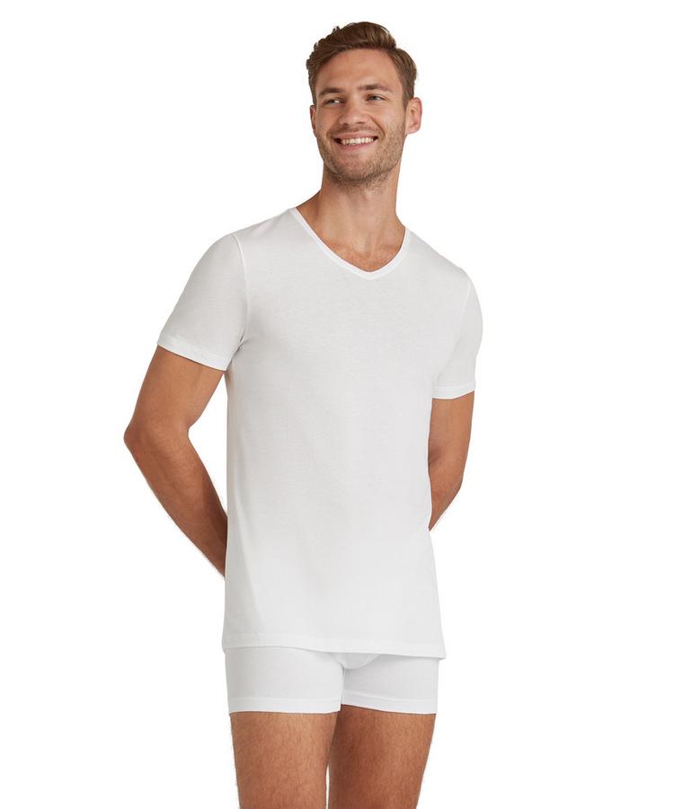 Falke Falke UW V-Neck Shirt Natural m Unterhemd Herren - white (2000) - 0 | SportScheck