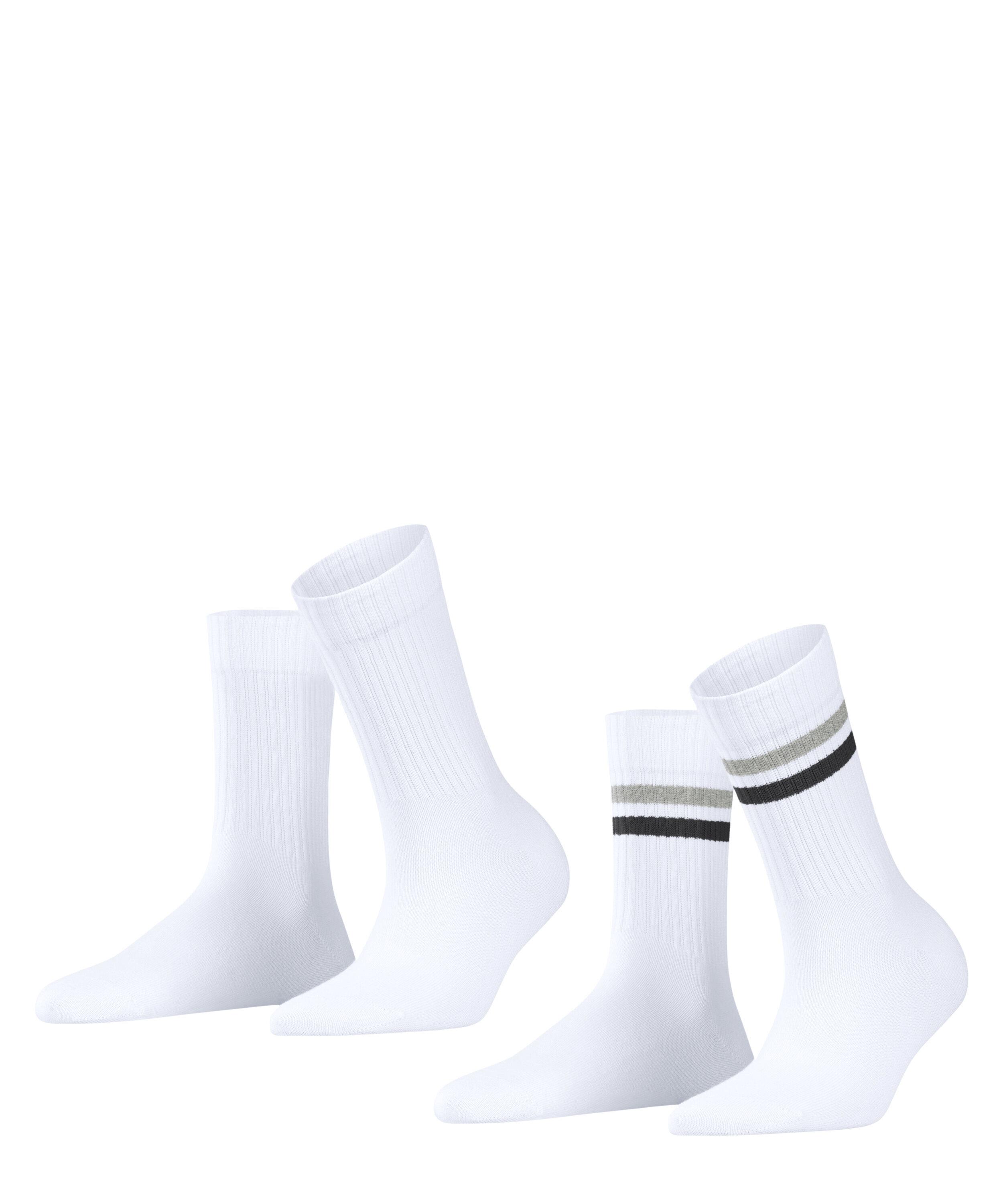 ESPRIT Tennis Stripe SO  2-Pack Socken Damen - schnee (2070)
