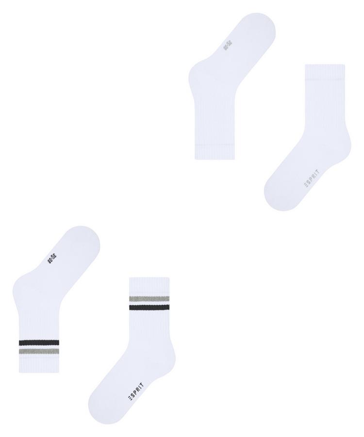 ESPRIT ESPRIT Tennis Stripe SO  2-Pack Socken Damen - schnee (2070) - 2 | SportScheck
