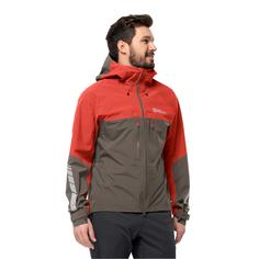 Rückansicht von Jack Wolfskin MOROBBIA 3L JKT M Outdoorjacke Herren cold coffee