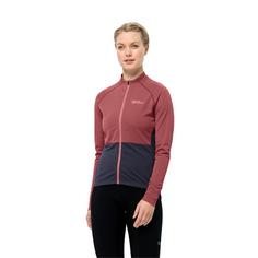 Rückansicht von Jack Wolfskin MOROBBIA FZ L/S W Funktionsshirt Damen apple butter