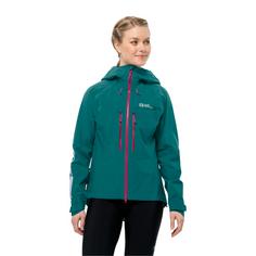 Rückansicht von Jack Wolfskin MOROBBIA 3L JKT W Funktionsjacke Damen sea green