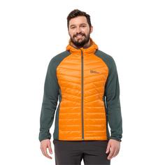 Rückansicht von Jack Wolfskin ROUTEBURN PRO HYBRID M Funktionsjacke Herren cold coffee